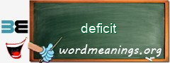 WordMeaning blackboard for deficit